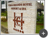 Letreiro produzido com material em aço galvanizado para o hotel - Casa Grande Hotel