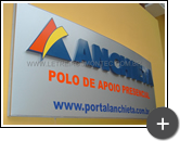 Letreiro em aço galvanizado colorido - Portal Anchieta