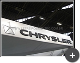 Letreiro da Chrysler em aço galvanizado