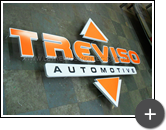 Letreiro em aço galvanizado para empresa Treviso