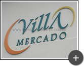 Letreiro galvanizado para Villa Mercado