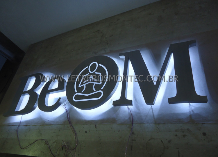 Letreiro Inox leds indireto