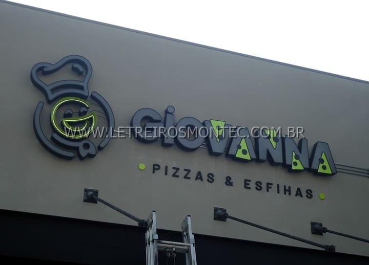 Letreiro luminoso acrilico