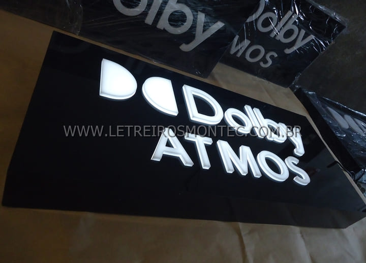 Luminoso caixa acrilico com iluminação