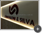 Letreiro em acrílico alto relevo