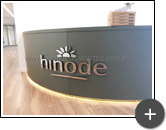 Fabricação do letreiro para loja sede Hinode Cosméticos em São Paulo