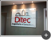 Escritório de engenharia e consultoria - letreiro instalado