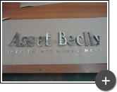 Letreiro do escritório de investimentos