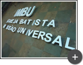 Letreiro para igreja Batista Universal sendo produzido em aço galvanizado com pintura