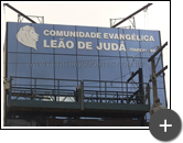 Letreiro para igreja Leão de Judá