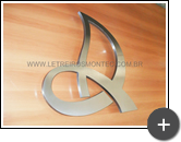 Logotipo inovador em curvas de aço inox polido com alto brilho para igreja Assembléia de Deus